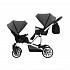 Детская прогулочная коляска  для двойни Bebetto 42 Sport - шасси белая/BIA - lo230  - миниатюра №1